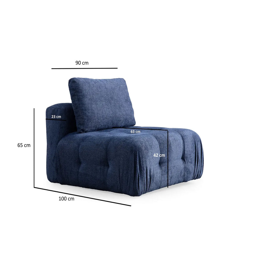 Amaris 3-Sitzer Sofa mit Pouf, 290x200 cm - ZEN ZONE Furniture