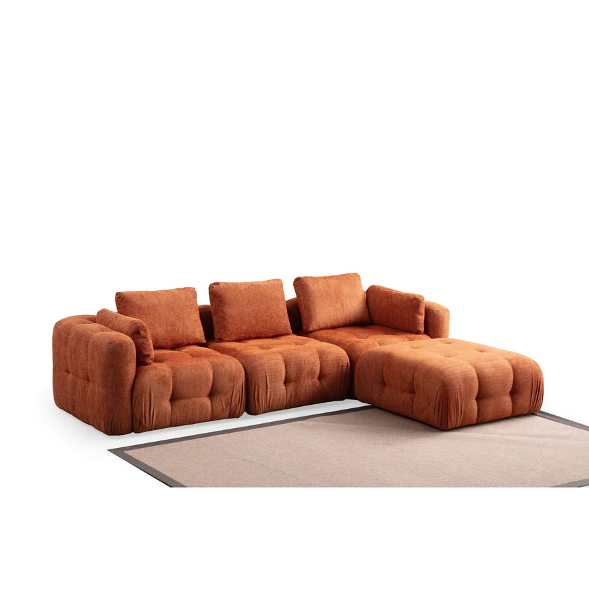Amaris 3-Sitzer Sofa mit Pouf, 290x200 cm - ZEN ZONE Furniture