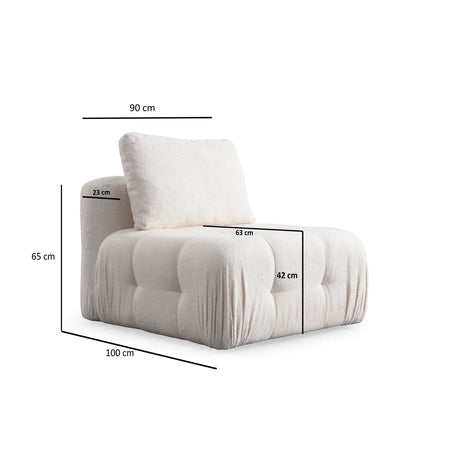 Amaris 3-Sitzer Sofa mit Pouf, 290x200 cm - ZEN ZONE Furniture