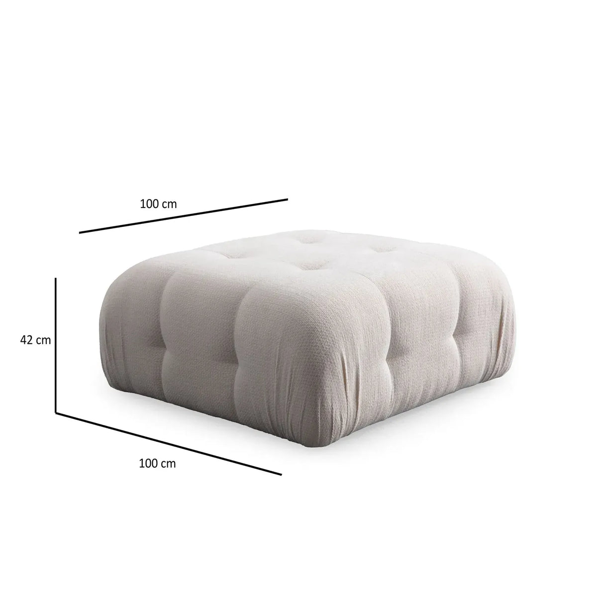 Amaris 3-Sitzer Sofa mit Pouf, 290x200 cm - ZEN ZONE Furniture