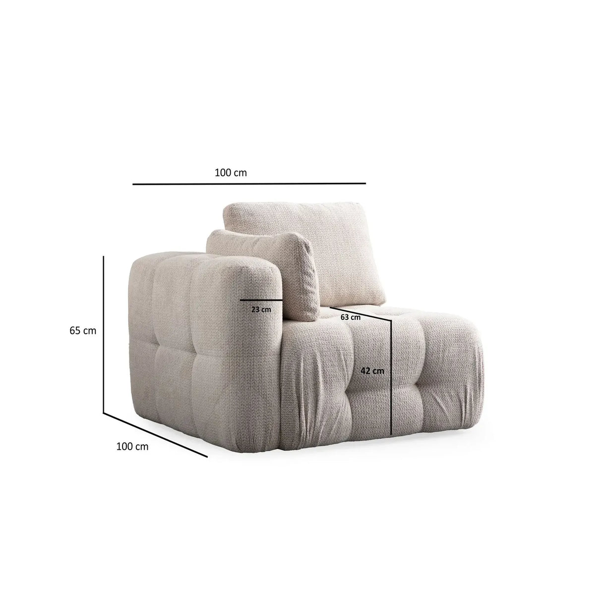 Amaris Ecksofa, Rechte Seite, 200x200 cm - ZEN ZONE Furniture