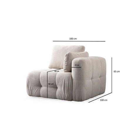 Amaris Ecksofa, Rechte Seite, 200x200 cm - ZEN ZONE Furniture