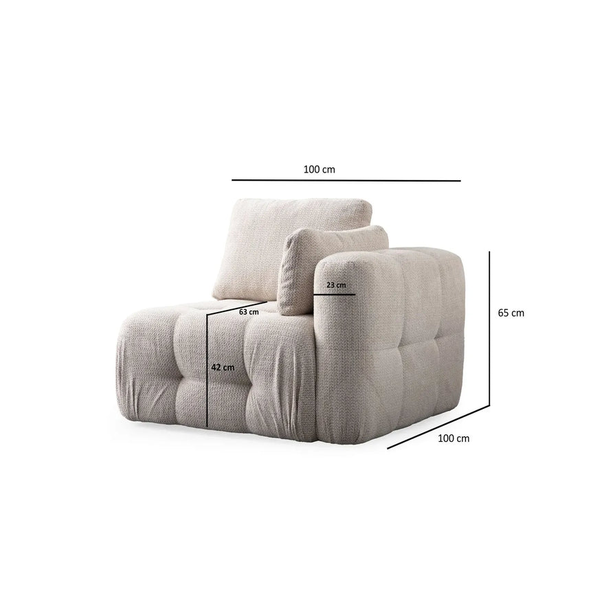 Amaris Ecksofa, Rechte Seite, 200x200 cm - ZEN ZONE Furniture