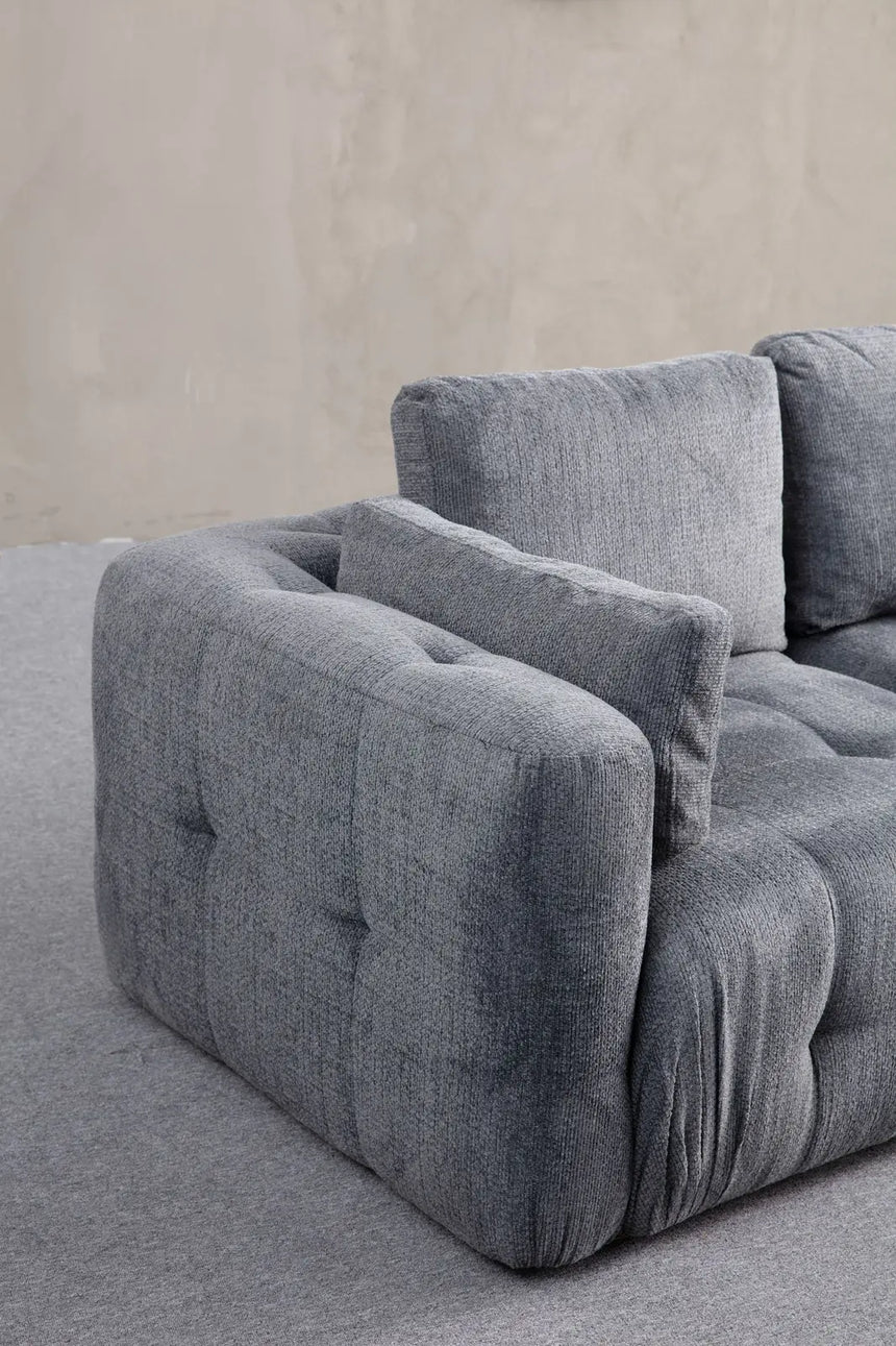 Amaris Ecksofa, Rechte Seite, in Grau, 200x200 cm von Atelier Del Sofa – Bild 3