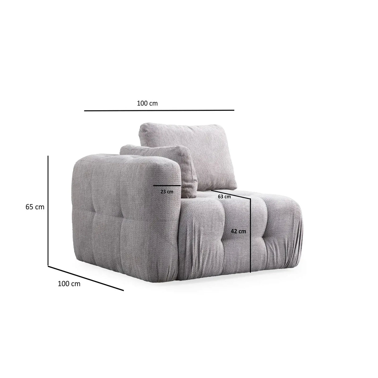 Amaris Ecksofa, Rechte Seite, 200x200 cm - ZEN ZONE Furniture
