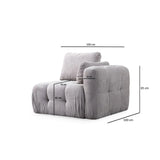 Amaris Ecksofa, Rechte Seite, 200x200 cm - ZEN ZONE Furniture