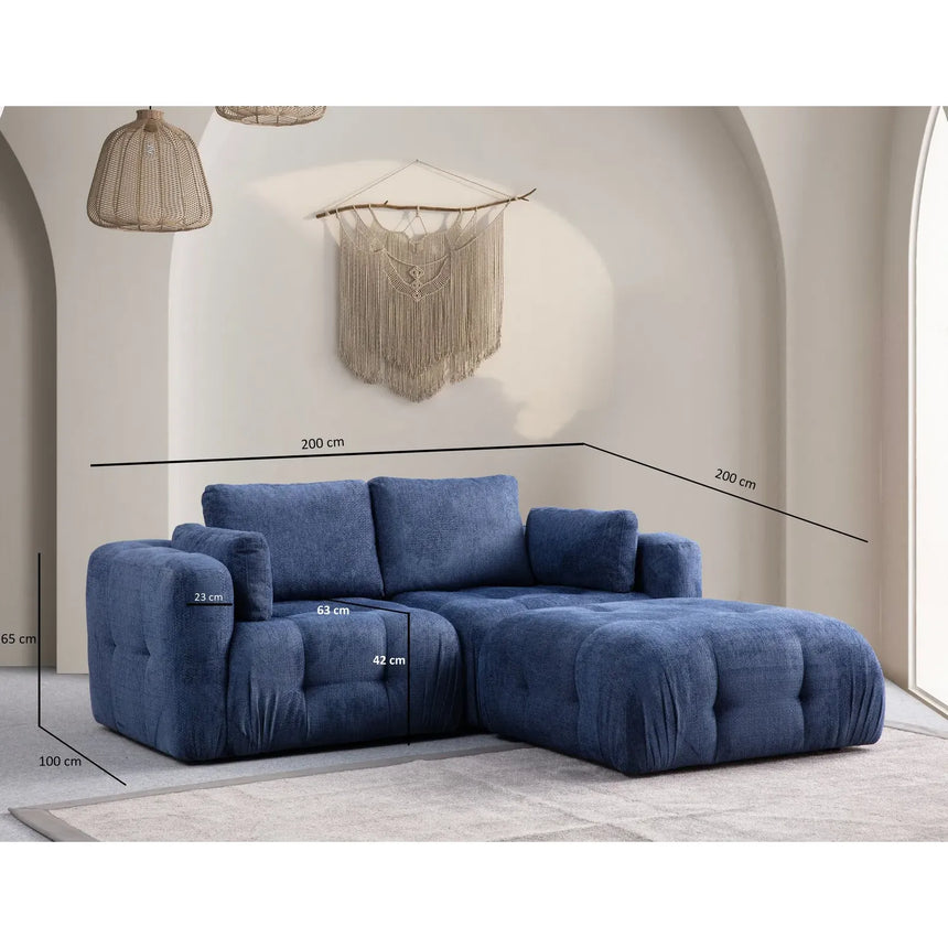Amaris Ecksofa, Rechte Seite, 200x200 cm - ZEN ZONE Furniture