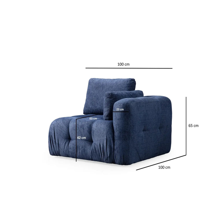 Amaris Ecksofa, Rechte Seite, 200x200 cm - ZEN ZONE Furniture