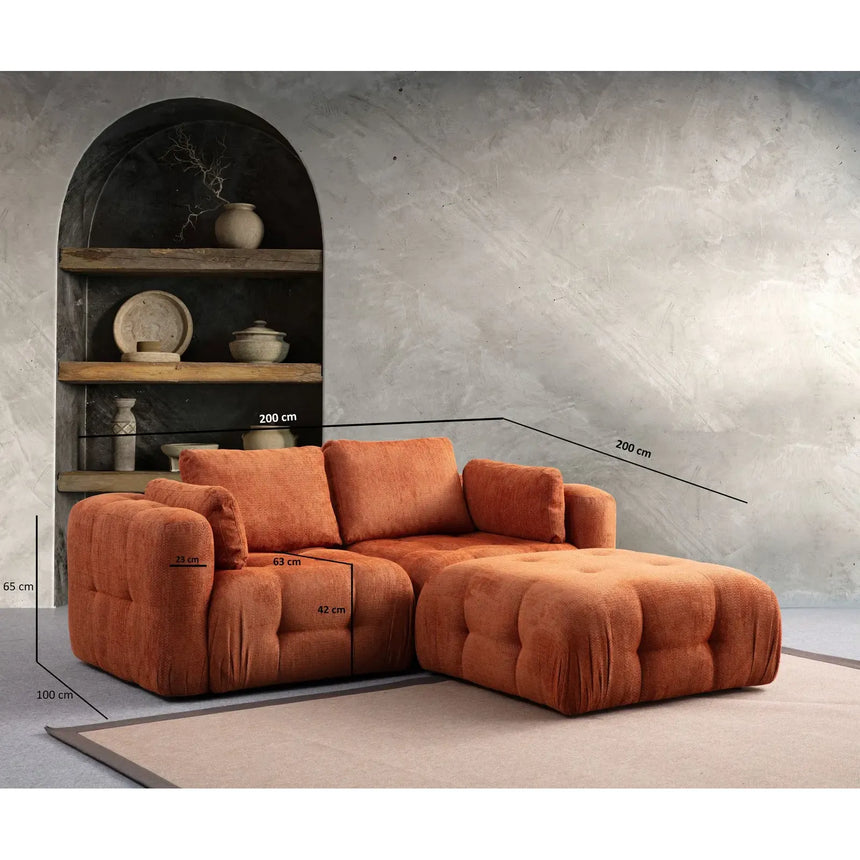 Amaris Ecksofa, Rechte Seite, 200x200 cm - ZEN ZONE Furniture