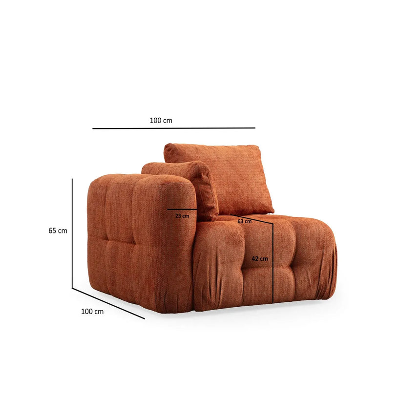 Amaris Ecksofa, Rechte Seite, 200x200 cm - ZEN ZONE Furniture