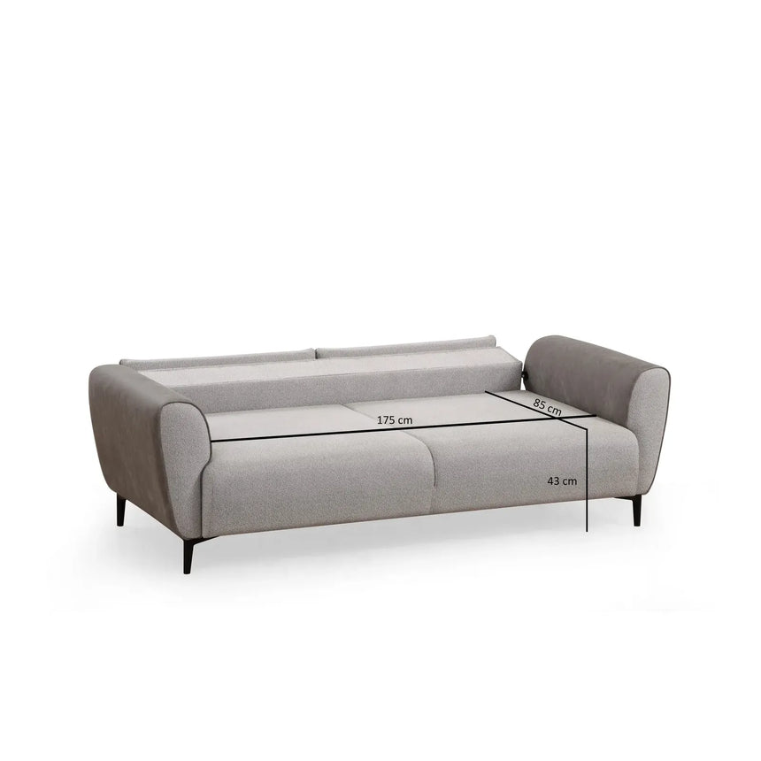 Aren 3-Sitzer Schlafsofa in Zimtbeige, 215x85 cm - ZEN ZONE Furniture