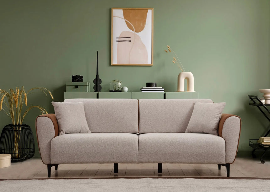 Aren 3-Sitzer Schlafsofa in Zimtbeige, 215x85 cm von Atelier Del Sofa – Bild 1