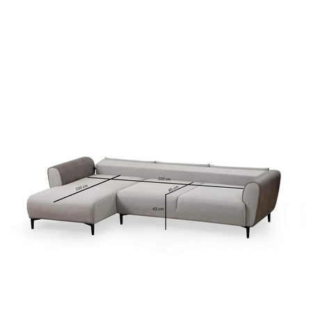 Aren Eckschlafsofa, Linke Seite, 260x150 cm - ZEN ZONE Furniture