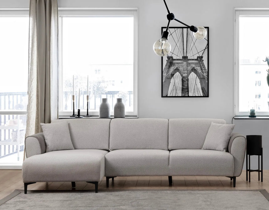 Aren Eckschlafsofa, Linke Seite, in Grau, 260x150 cm von Atelier Del Sofa – Bild 2