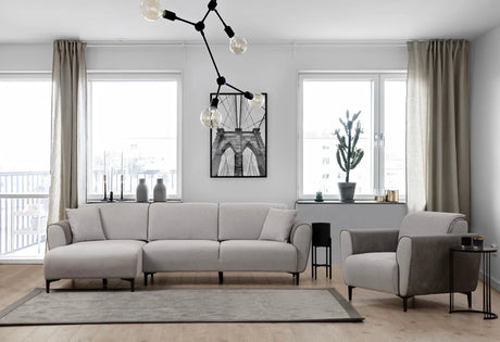 Aren Eckschlafsofa, Linke Seite, in Grau, 260x150 cm von Atelier Del Sofa – Bild 3