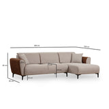 Aren Eckschlafsofa, Rechte Seite, 260x150 cm - ZEN ZONE Furniture
