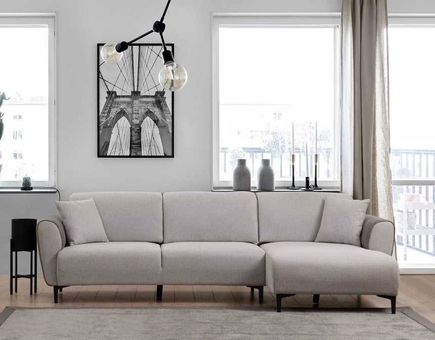 Aren Eckschlafsofa, Rechte Seite, in Grau, 260x150 cm von Atelier Del Sofa – Bild 2