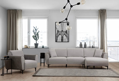 Aren Eckschlafsofa, Rechte Seite, in Grau, 260x150 cm von Atelier Del Sofa – Bild 3