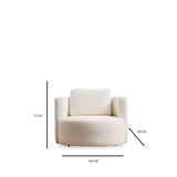 Asos Sessel in Creme, 105x100 cm von Atelier Del Sofa – Bild 5