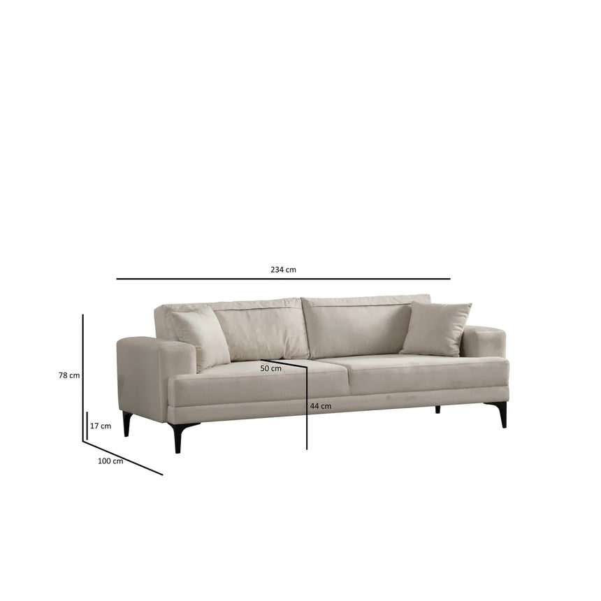 Astana 3-Sitzer Sofa, 234x100 cm - ZEN ZONE Furniture