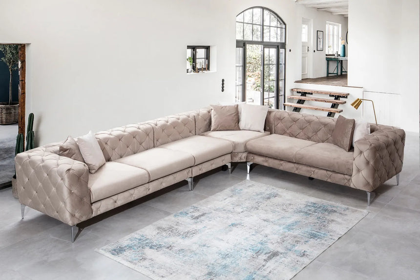 Como Ecksofa, Kurze Seite Rechts, in Beige, 350x270 cm von Atelier Del Sofa – Bild 2