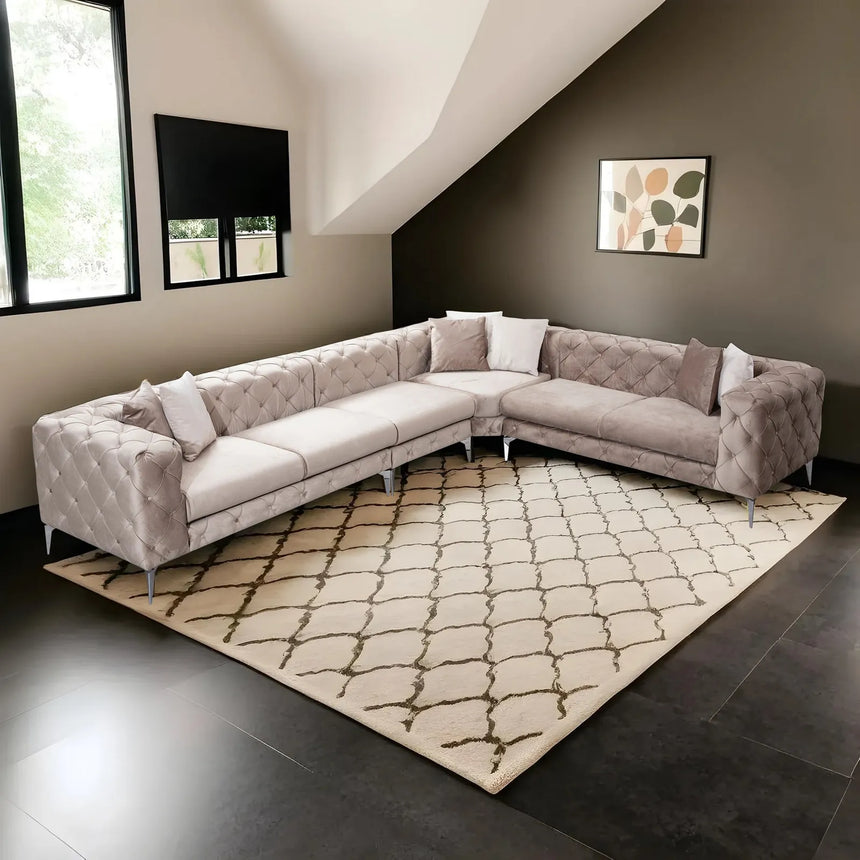 Como Ecksofa, Kurze Seite Rechts, in Beige, 350x270 cm von Atelier Del Sofa – Bild 3