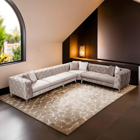 Como Ecksofa, Kurze Seite Rechts, in Beige, 350x270 cm von Atelier Del Sofa – Bild 4