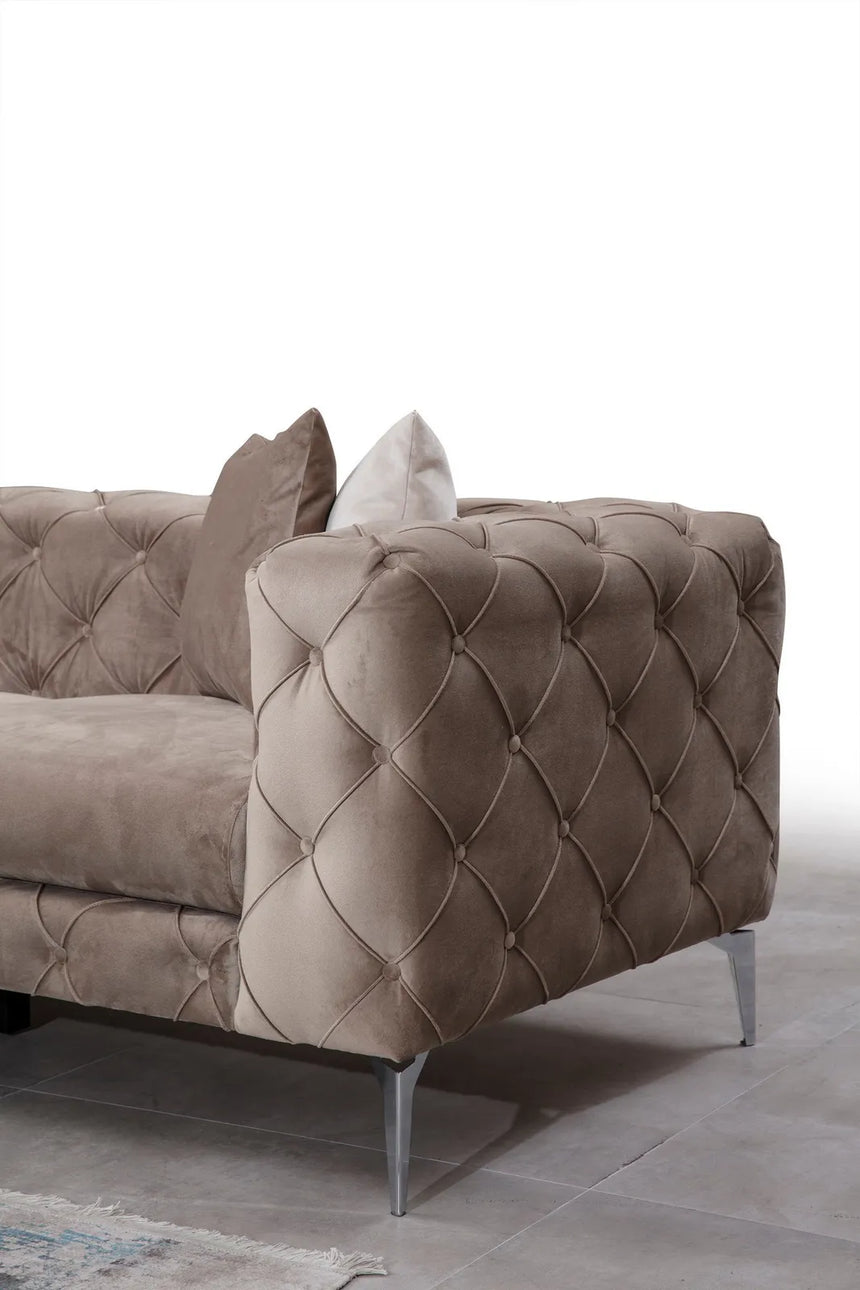 Como Ecksofa, Kurze Seite Rechts, in Beige, 350x270 cm von Atelier Del Sofa – Bild 6