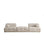 Doblo 3-Seater Sofa with Central Pouf, 300x100 cm