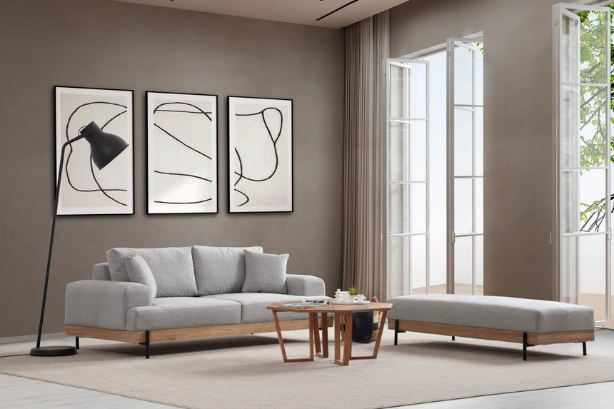 Eti 3-Sitzer Sofa in Grau, 220x98 cm von Atelier Del Sofa – Bild 3