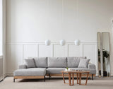 Eti Ecksofa, Linke Seite, in Grau und Eiche, 280x170 cm von Atelier Del Sofa – Bild 1