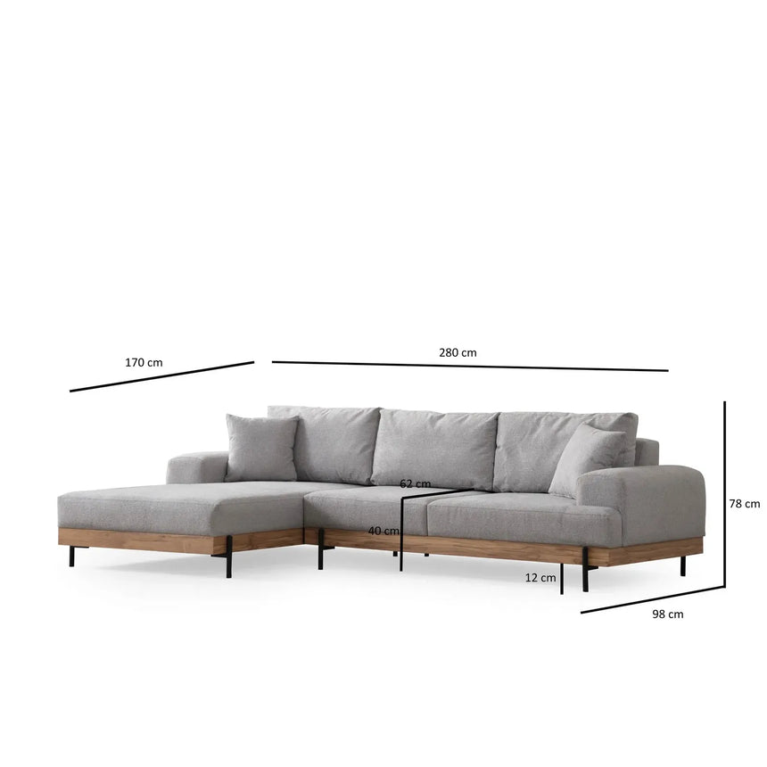 Eti Ecksofa, Linke Seite, 280x170 cm - ZEN ZONE Furniture