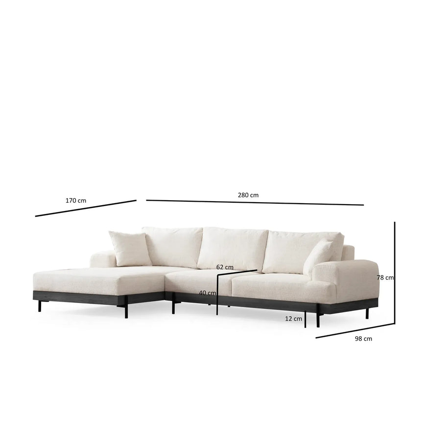 Eti Ecksofa, Linke Seite, 280x170 cm - ZEN ZONE Furniture