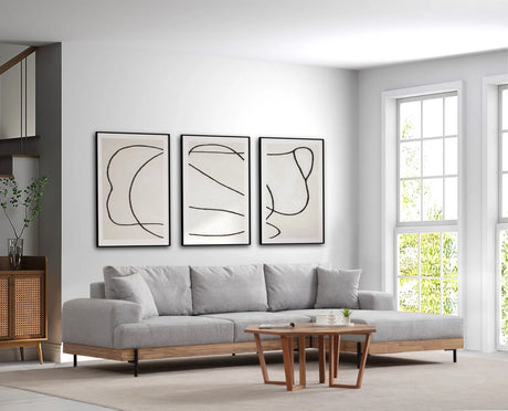 Eti Ecksofa, Rechte Seite, in Grau und Eiche, 280x170 cm von Atelier Del Sofa – Bild 2