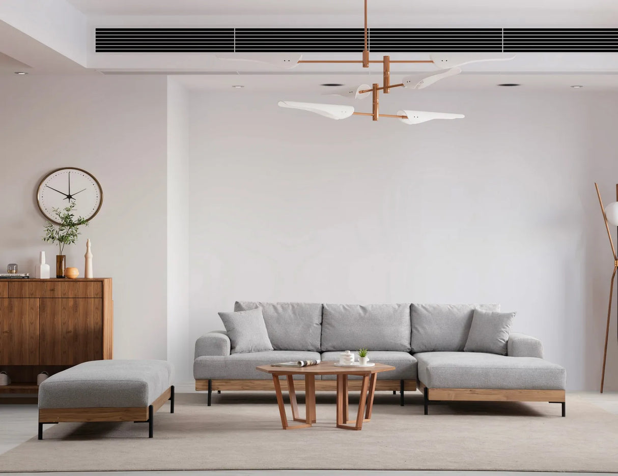 Eti Ecksofa, Rechte Seite, in Grau und Eiche, 280x170 cm von Atelier Del Sofa – Bild 4