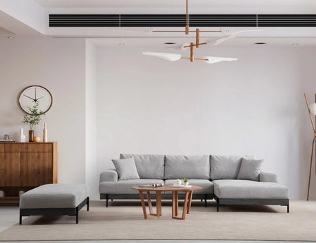 Eti Ecksofa, Rechte Seite, in Grau und Schwarz, 280x170 cm von Atelier Del Sofa – Bild 4