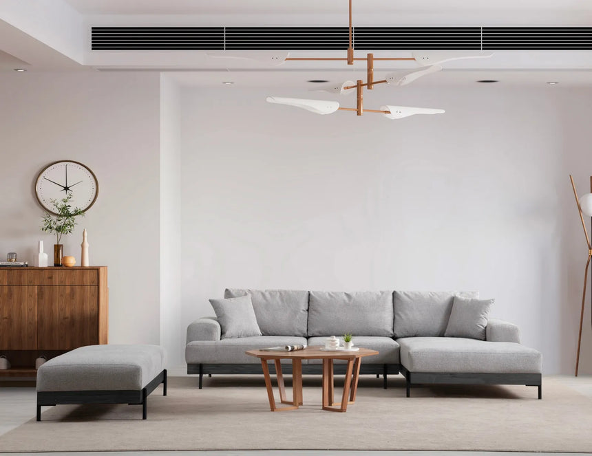 Eti Ecksofa, Rechte Seite, in Grau und Schwarz, 280x170 cm von Atelier Del Sofa – Bild 4