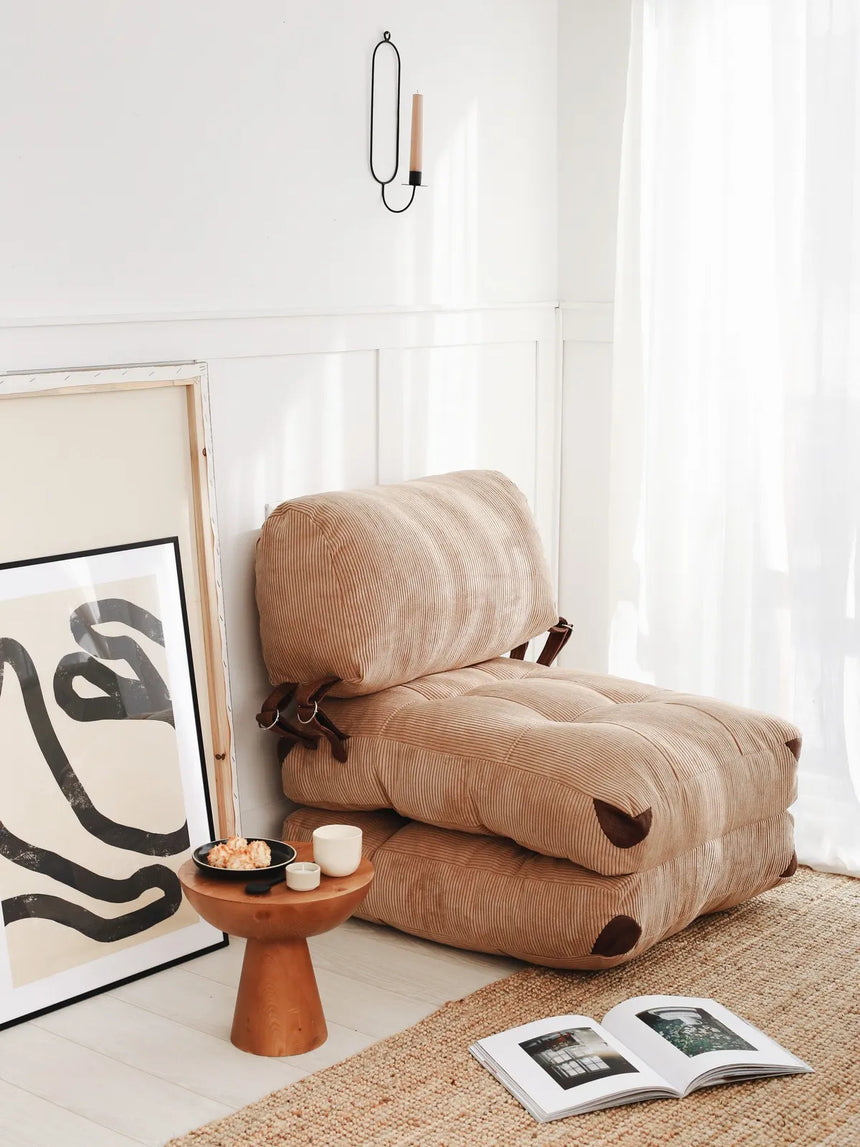 Fold 1-Sitzer Schlafsofa in Kamel, 80x70 cm von Atelier Del Sofa – Bild 1