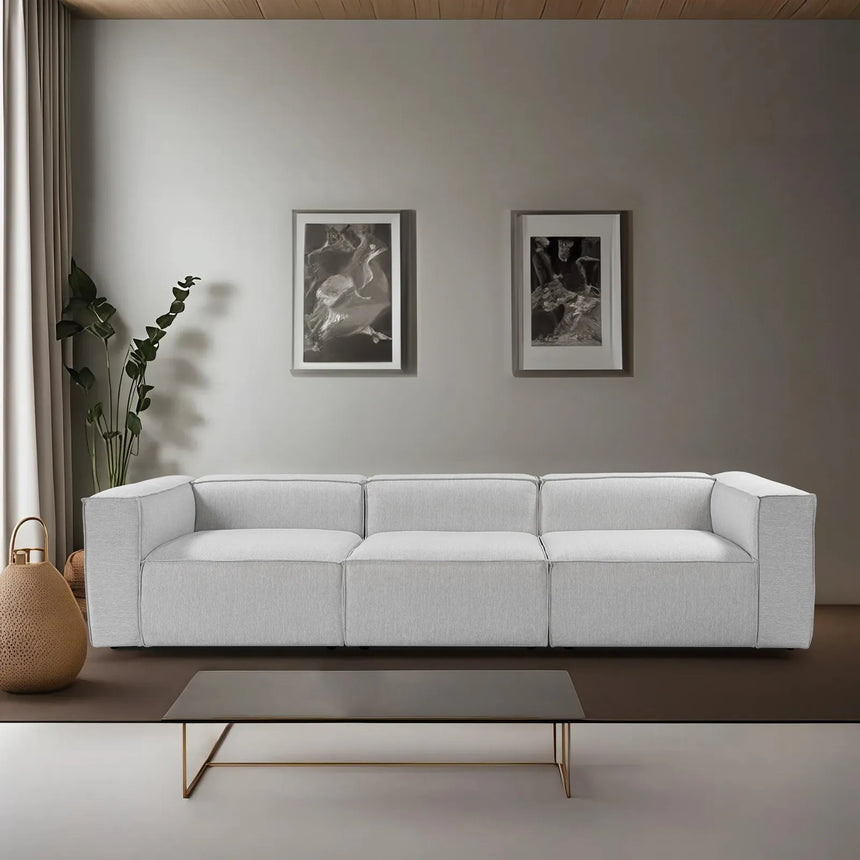 Fora 3-Sitzer Sofa in Hellgrau, 297x105 cm von Atelier Del Sofa – Bild 1