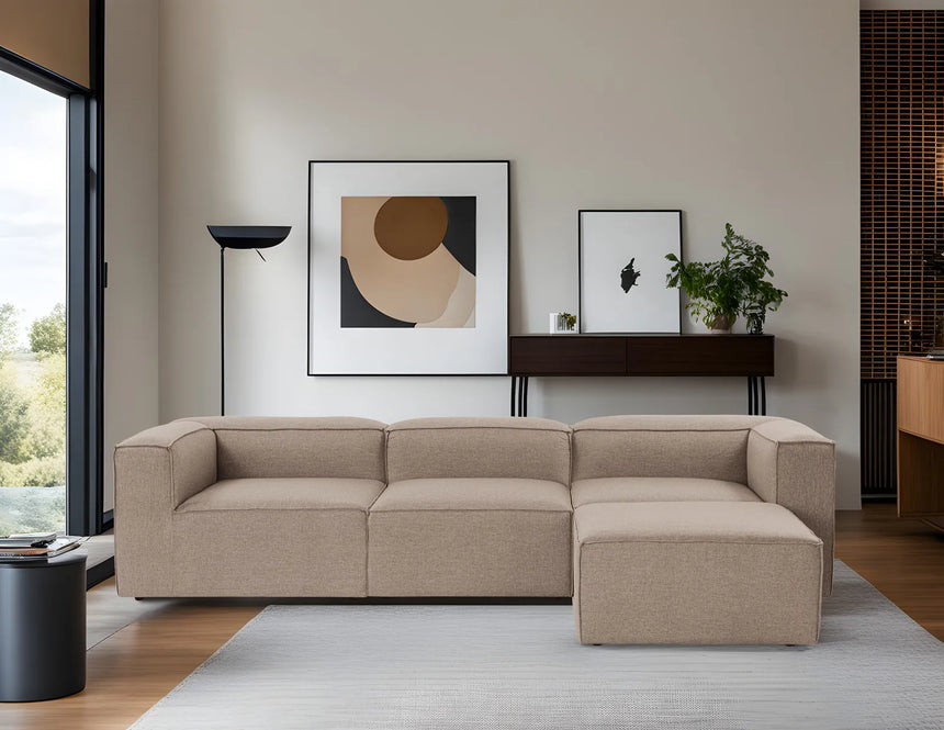 Fora Ecksofa, Rechte Seite, in Braun, 297x190 cm von Atelier Del Sofa – Bild 1