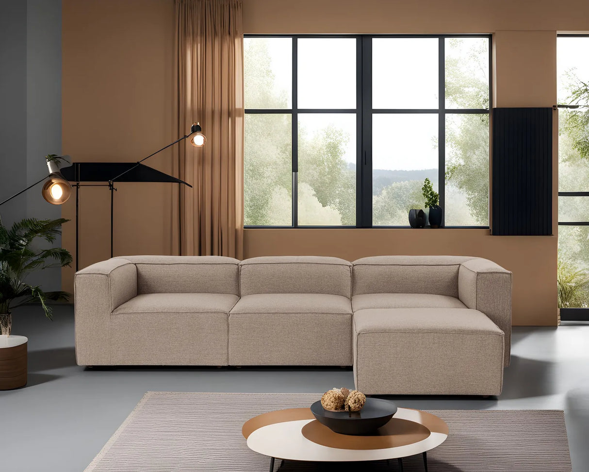 Fora Ecksofa, Rechte Seite, in Braun, 297x190 cm von Atelier Del Sofa – Bild 3
