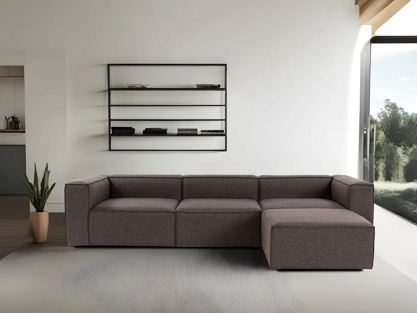 Fora Ecksofa, Rechte Seite, in Dunkelbraun, 297x190 cm von Atelier Del Sofa – Bild 1