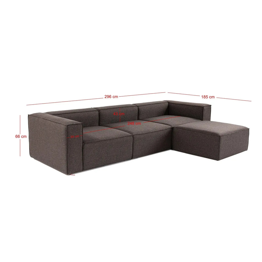 Fora Ecksofa, Rechte Seite, 297x190 cm - ZEN ZONE Furniture