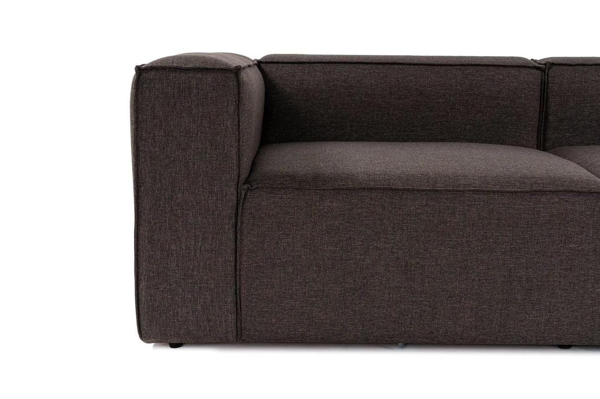 Fora Ecksofa, Rechte Seite, in Dunkelbraun, 297x190 cm von Atelier Del Sofa – Bild 9