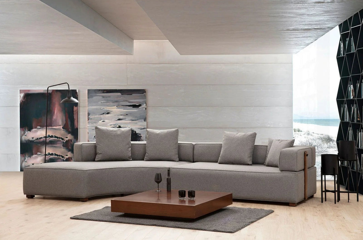 Gondol Ecksofa, Linke Seite, in Grau, 180x105 cm von Atelier Del Sofa – Bild 1