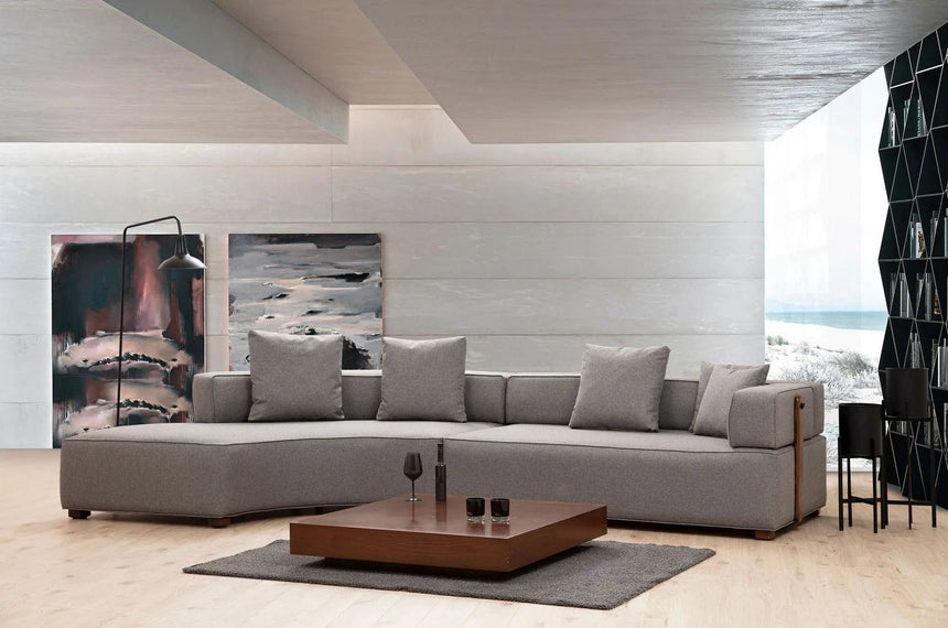 Gondol Ecksofa, Linke Seite, in Grau, 180x105 cm von Atelier Del Sofa – Bild 1