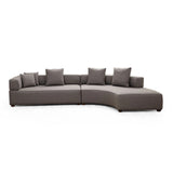 Gondol Ecksofa, Rechte Seite, in Grau, 180x105 cm von Atelier Del Sofa – Bild 2