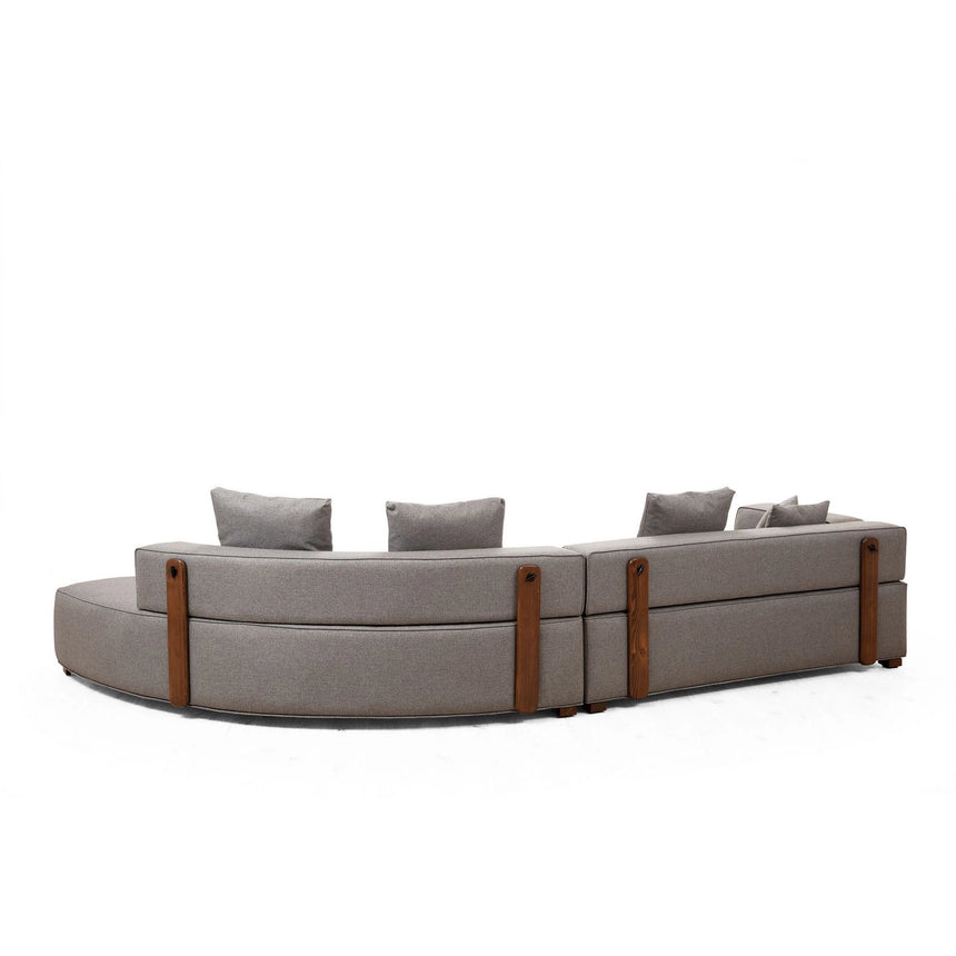 Gondol Ecksofa, Rechte Seite, in Grau, 180x105 cm von Atelier Del Sofa – Bild 3