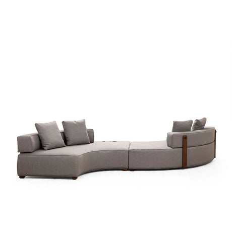 Gondol Ecksofa, Symmetrisch Gespiegelt, in Grau, 380x105 cm von Atelier Del Sofa – Bild 2