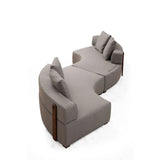 Gondol Ecksofa, Symmetrisch Gespiegelt, in Grau, 380x105 cm von Atelier Del Sofa – Bild 3